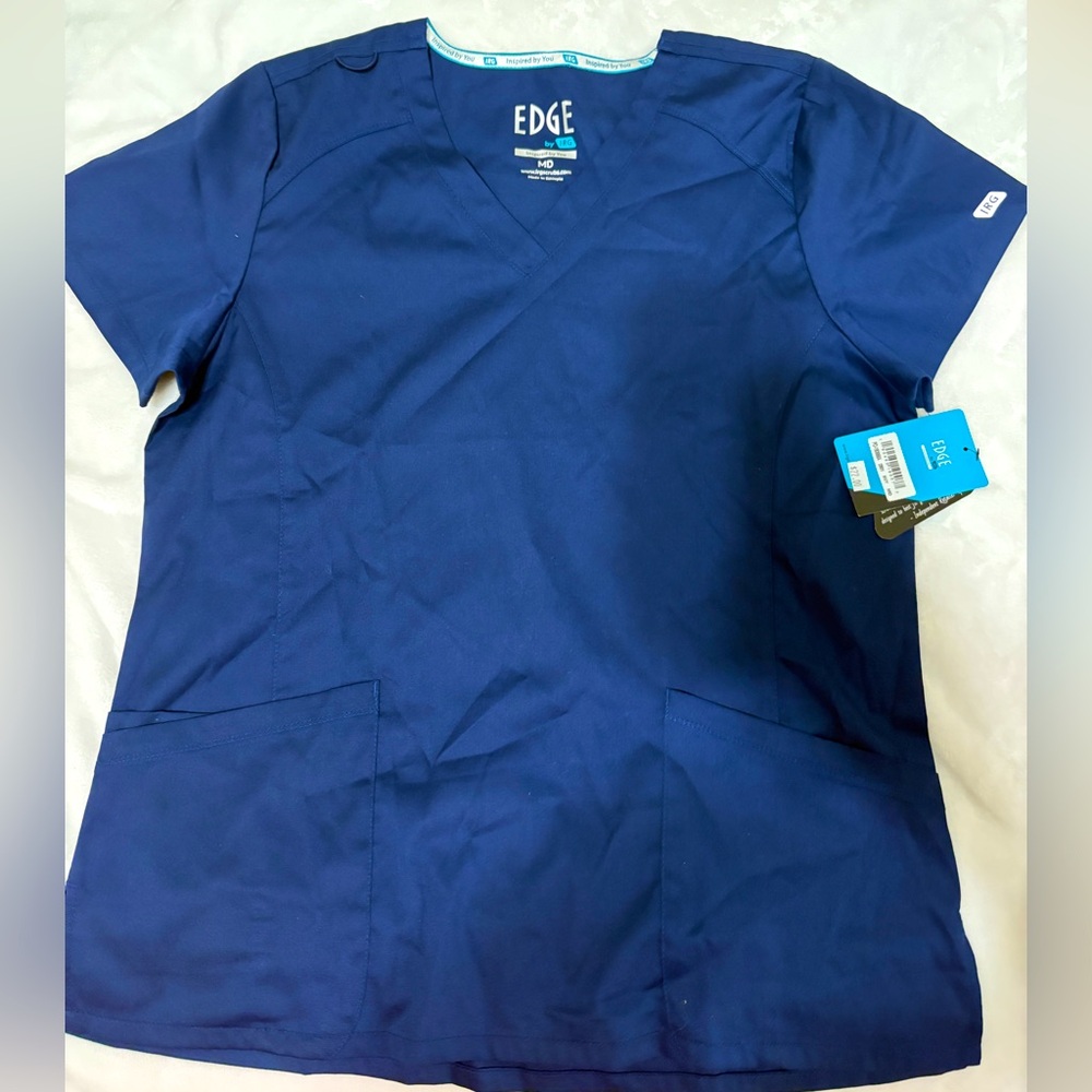 Edge by IRG Deep Blue V-Neck Scrub Top
